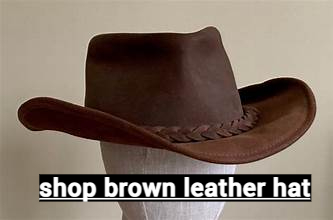 shop brown leather hat