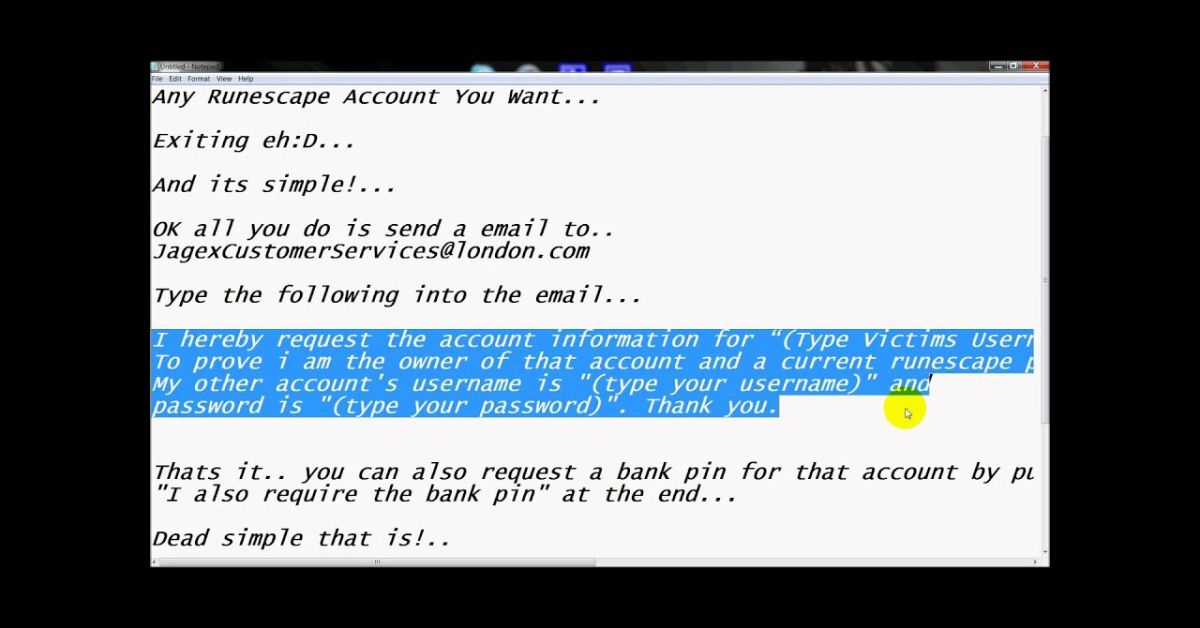 hack runescape account sales