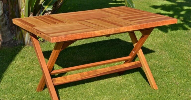 wood folding table