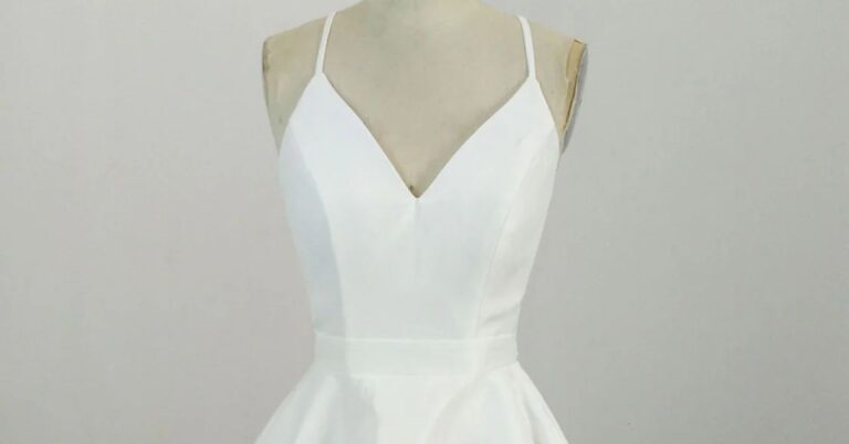 white satin dress