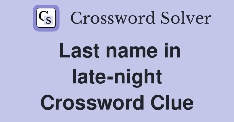 late night lament crossword