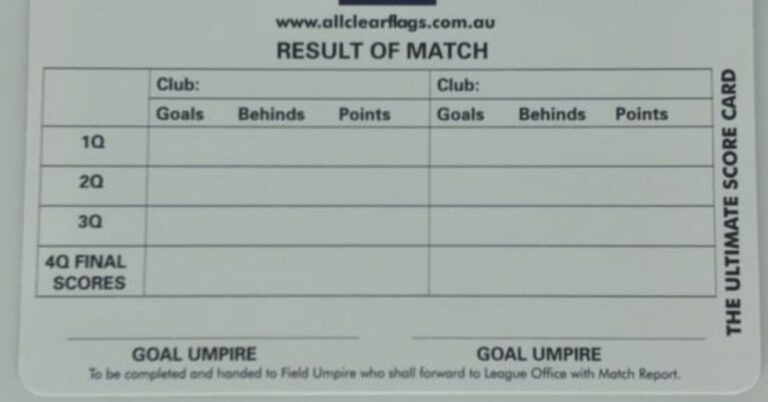 umpire scorecard