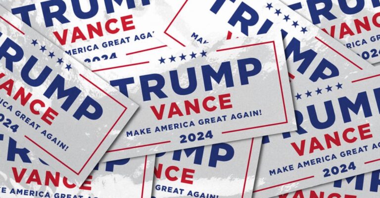 trump vance yard sign