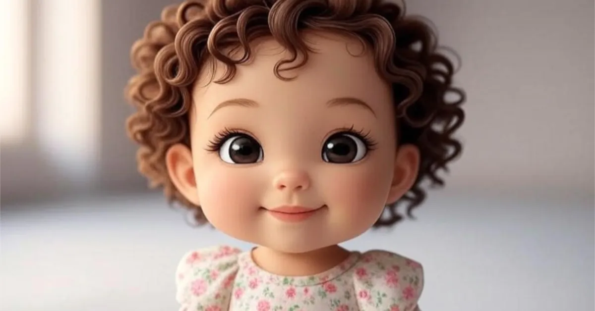 baby girl 3d cartoon model blender free
